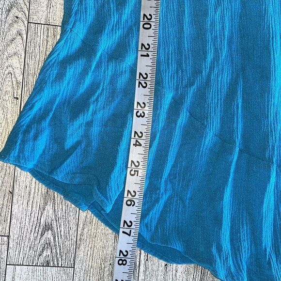 Chico's Aqua Cold Shoulder Bell Sleeve Tunic Ruffle Neckline Women's 3 XL/16 - Picture 12 of 12